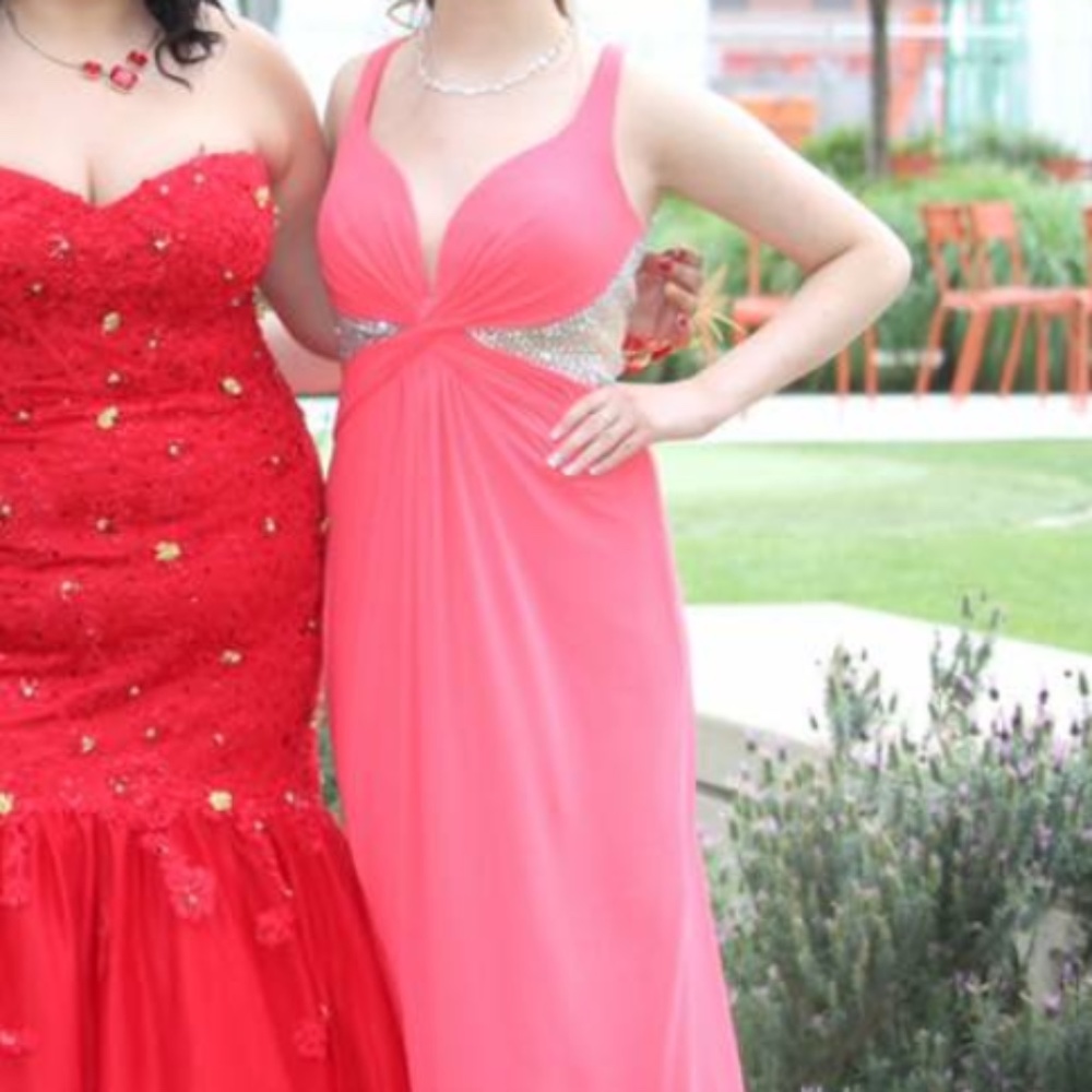 Pink or peach gown